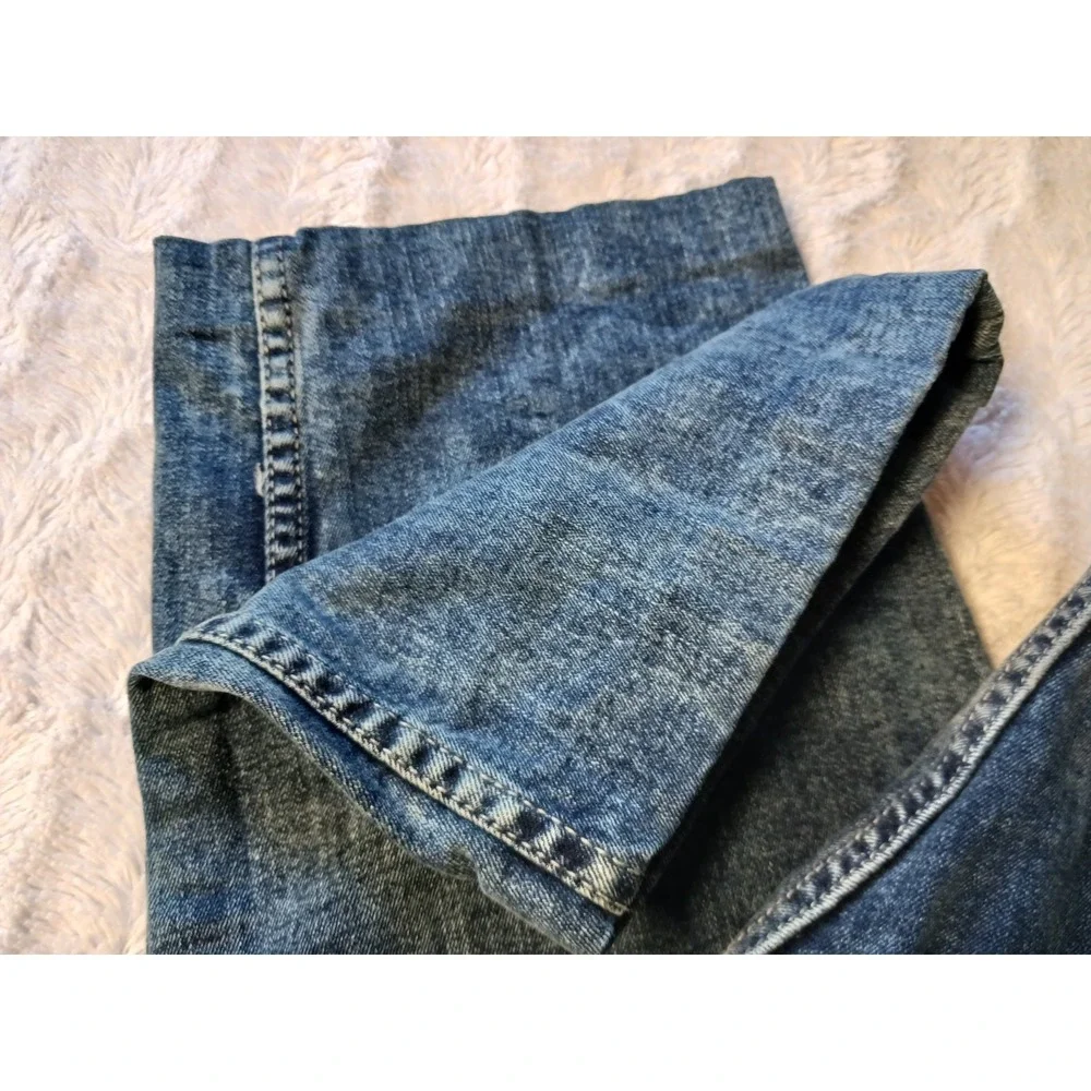 True Religion Rocco Relaxed Skinny Jeans Men's 44x27 Blue Acid Wash Stretch